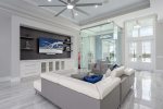 Open Floor Plan Living Room with Tons of Light and Great Smart TV